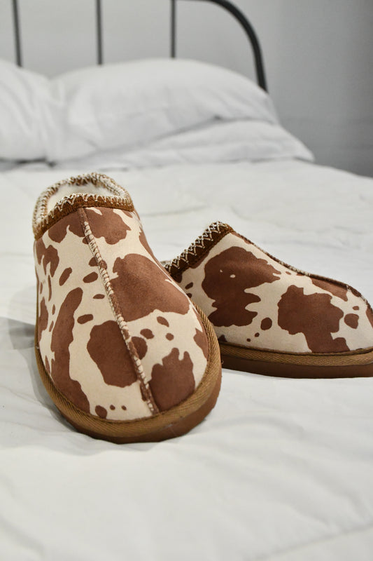 cowprint slippers