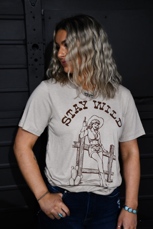 stay wild cowgirl tee